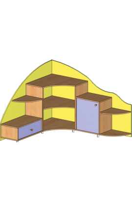 Тумба для уголка природы (угловая)